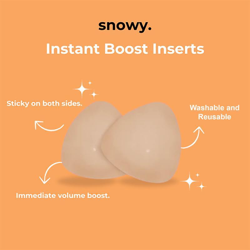 SNOWY 2024 Newest Double-Sided Ultra BoostInsert Adhesive Bra Pads Inserts Sticky Push upBikini Padding Inserts for Sports Bra Swimsuit